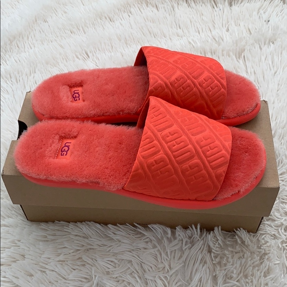 UGG Fifi faux shearling slide sandals